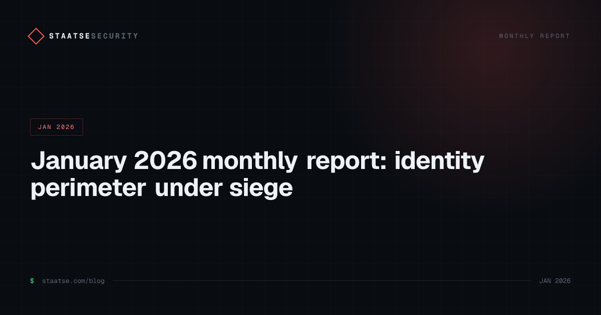 January 2026 monthly report: identity perimeter under siege